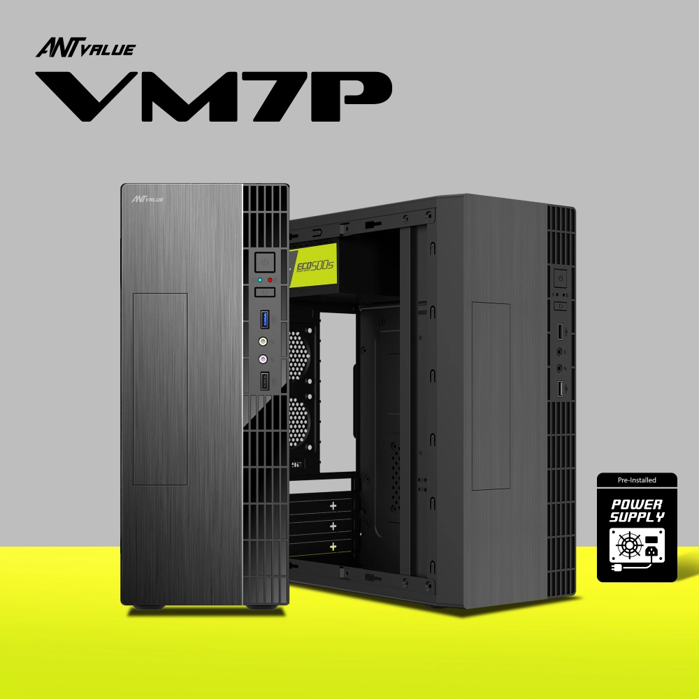 Ant Value Mid Tower Cabinet (M-ATX/M-ITX) VM7P with SMPS view 7